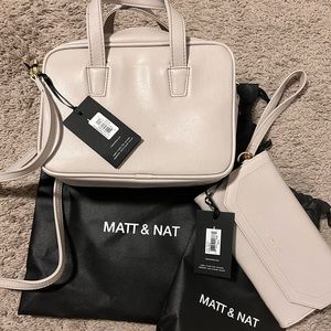 Matt & Nat crossbody Satchel Handbag and matching Wallet